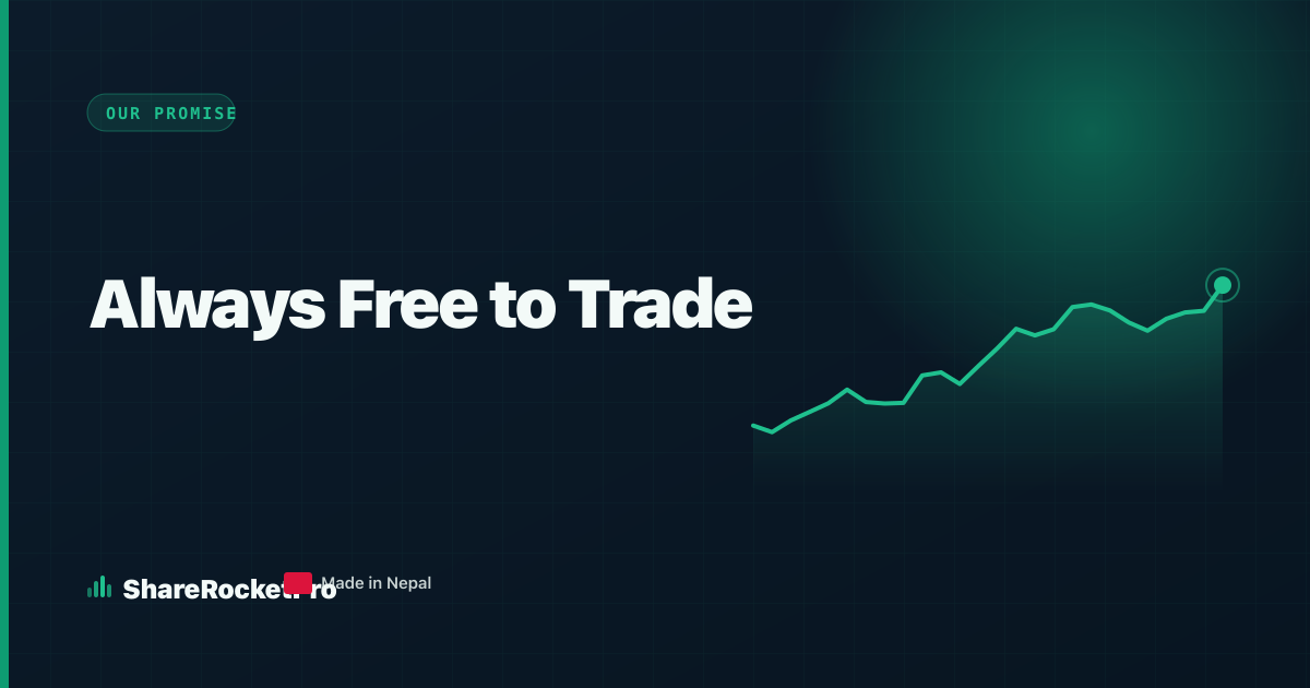 Always free to trade on ShareRocketPro — rising chart cover