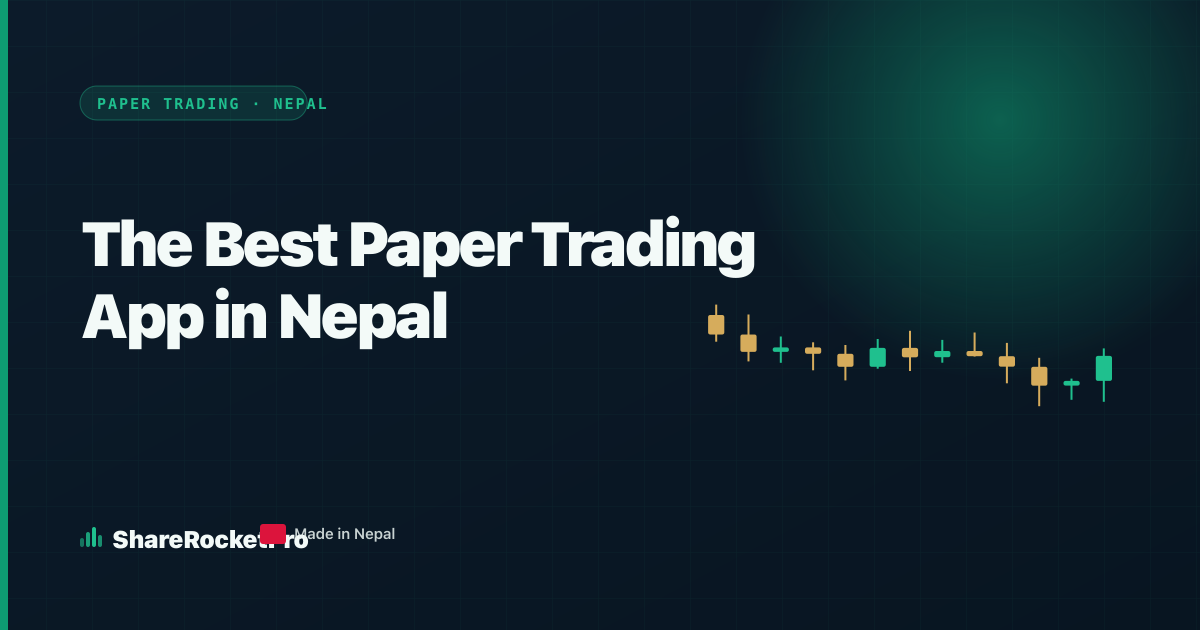 The best paper trading app in Nepal — candlestick chart cover