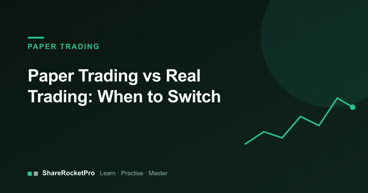 Line chart comparing paper trading and real trading