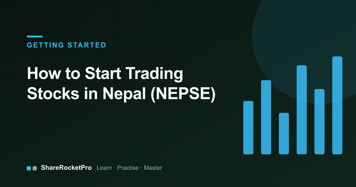 Bar chart titled How to Start Trading Stocks in Nepal