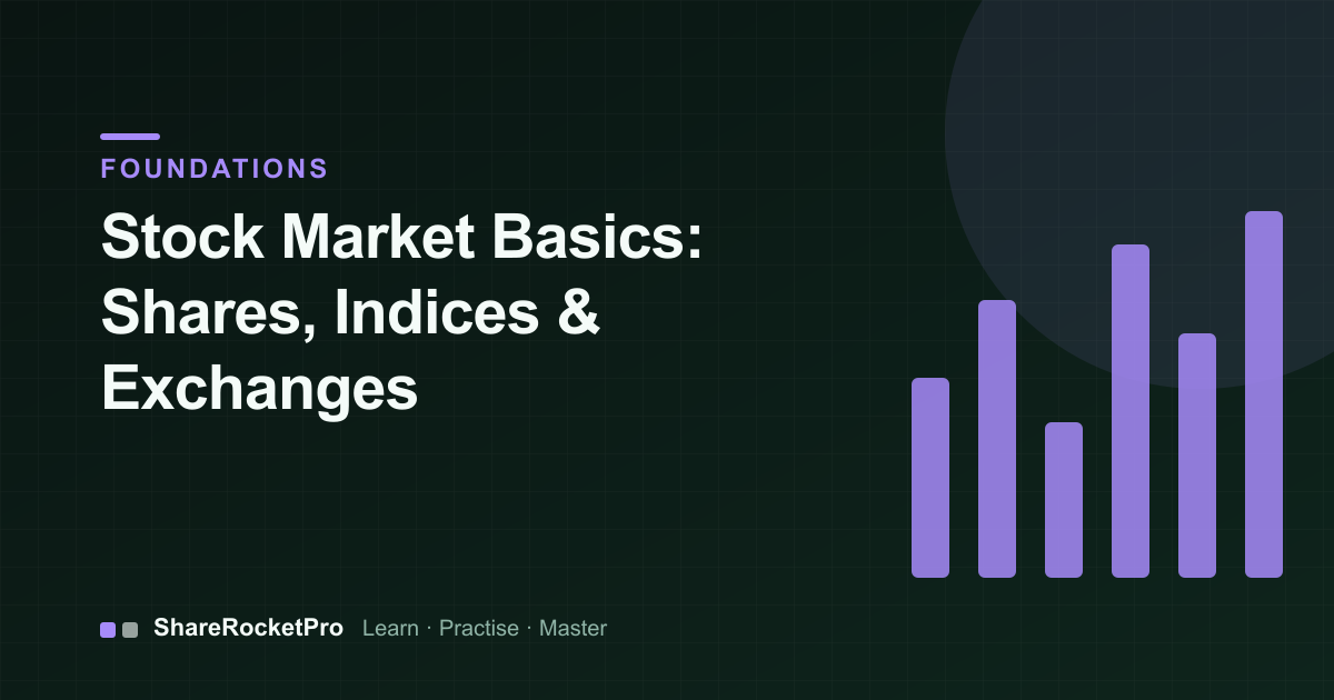 Bar chart illustration for stock market basics